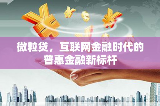 花地玛堂区微粒贷，互联网金融时代的普惠金融新标杆