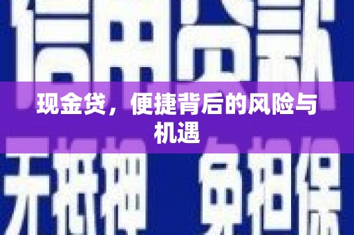 花地玛堂区现金贷，便捷背后的风险与机遇
