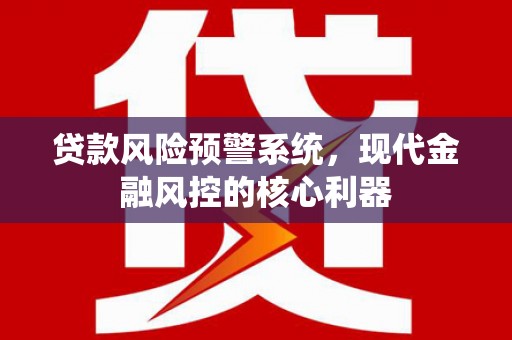 花地玛堂区贷款风险预警系统，现代金融风控的核心利器