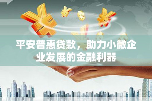 花地玛堂区平安普惠贷款，助力小微企业发展的金融利器