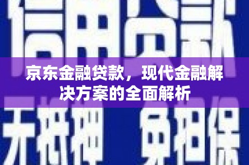 花地玛堂区京东金融贷款，现代金融解决方案的全面解析