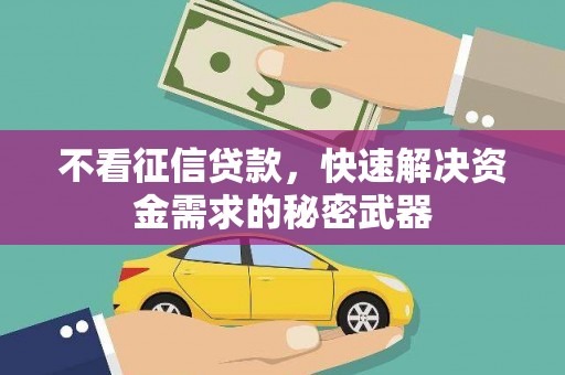 花地玛堂区不看征信贷款，快速解决资金需求的秘密武器