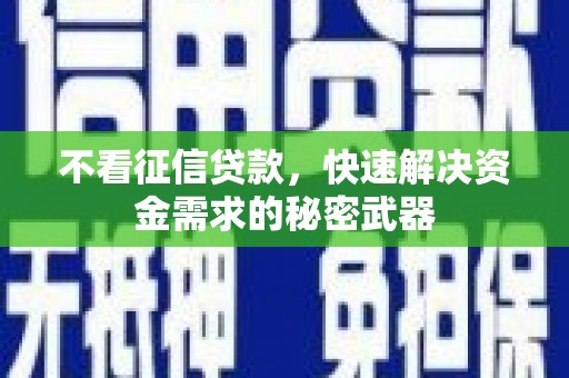 花地玛堂区不看征信贷款，快速解决资金需求的秘密武器