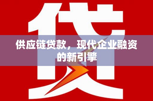 花地玛堂区供应链贷款，现代企业融资的新引擎