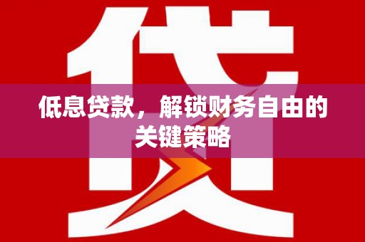 花地玛堂区低息贷款，解锁财务自由的关键策略