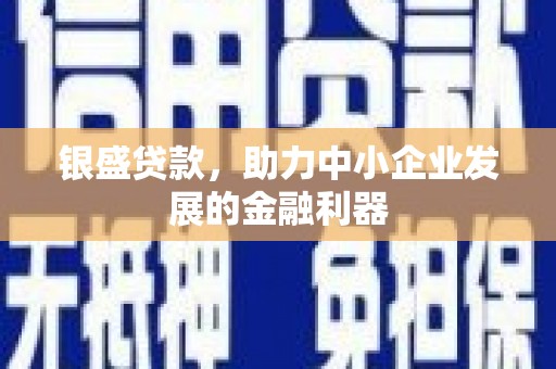 花地玛堂区银盛贷款，助力中小企业发展的金融利器
