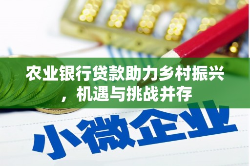 花地玛堂区农业银行贷款助力乡村振兴，机遇与挑战并存